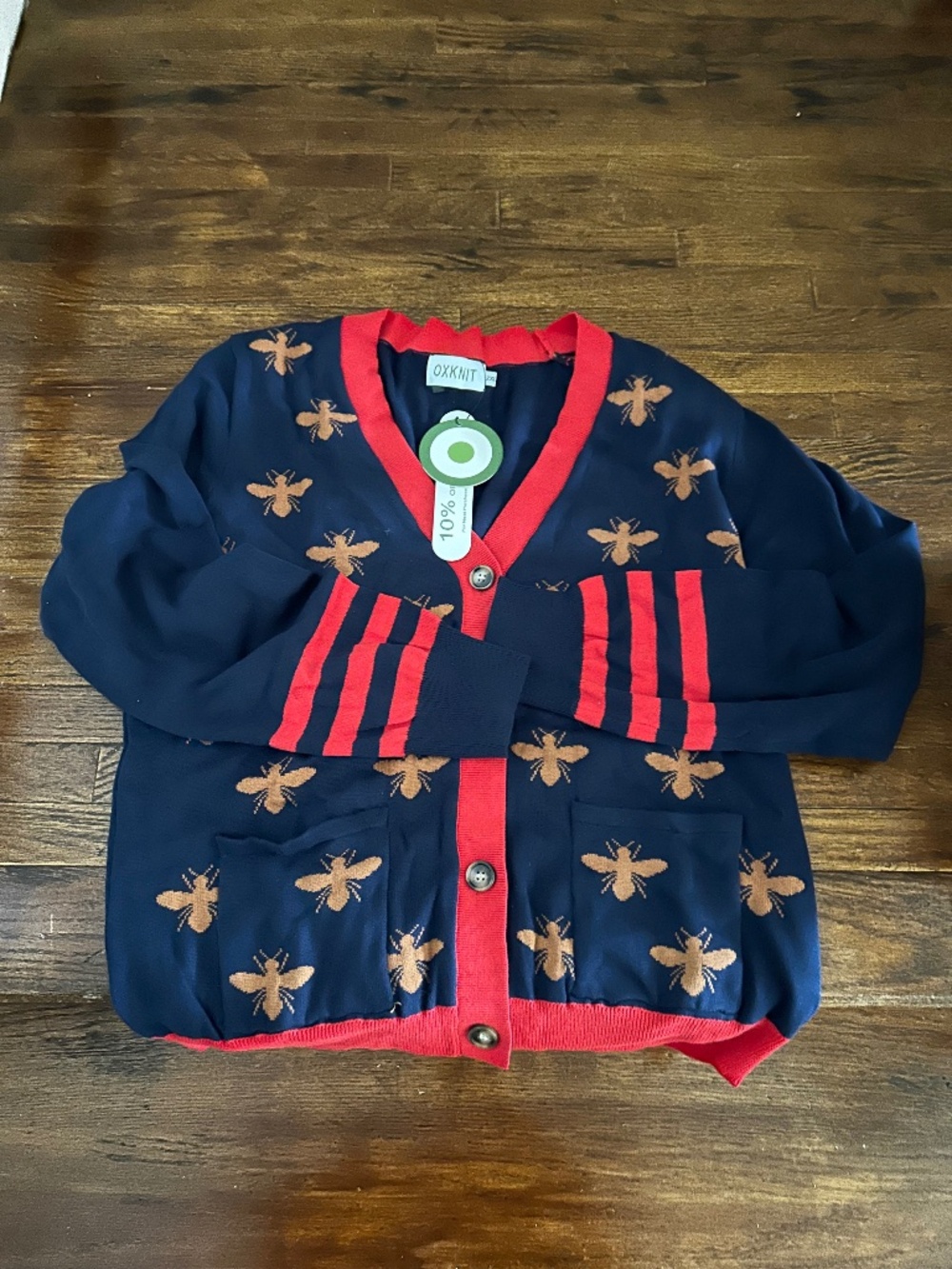 Oxknit cardigan - bee design !